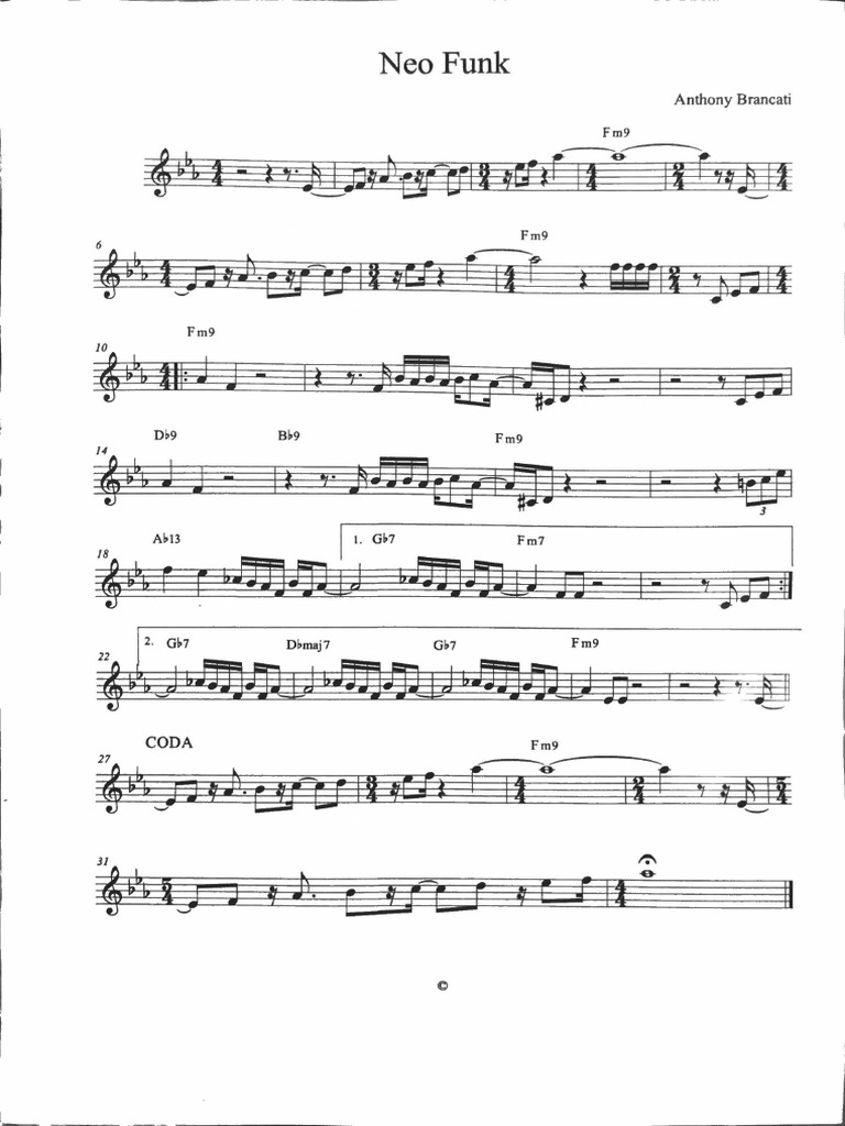 Neo-Funk - Antony Brancato | PDF