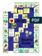 Past Simple Board Game Mishkie
