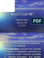 Database Management - Boyce-Codd Normalization
