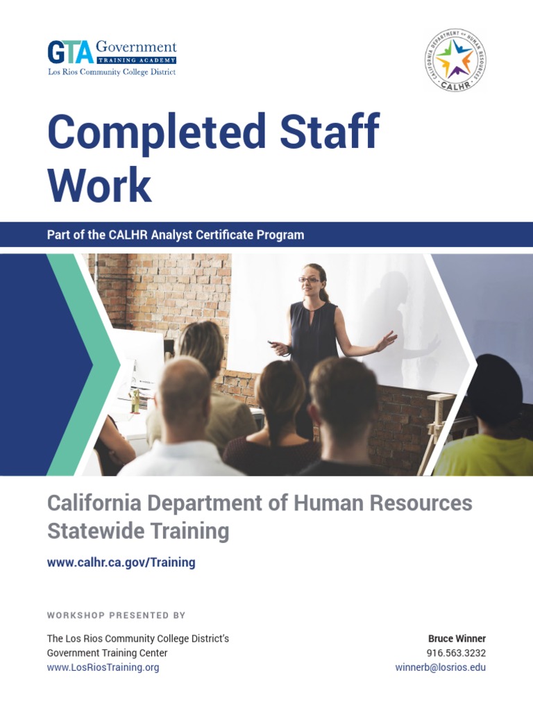 Pguide Completed Staff Work Calhr August 2020 VILT Download Free PDF