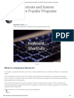 Keyboard Shortcuts and System Commands For Popular Programs - TurboFuture