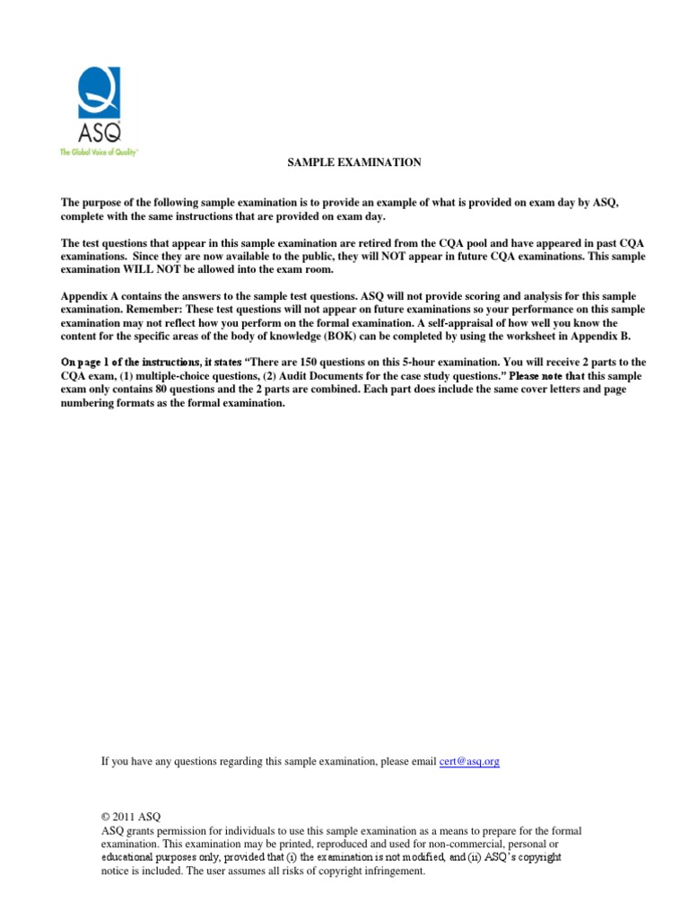 Sample Examination Examination Will Not Be Allowed | PDF | Auditor's ...