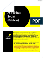 As Políticas Sociais (Públicas)