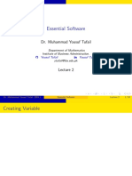 Essential Software: Dr. Muhammad Yousuf Tufail