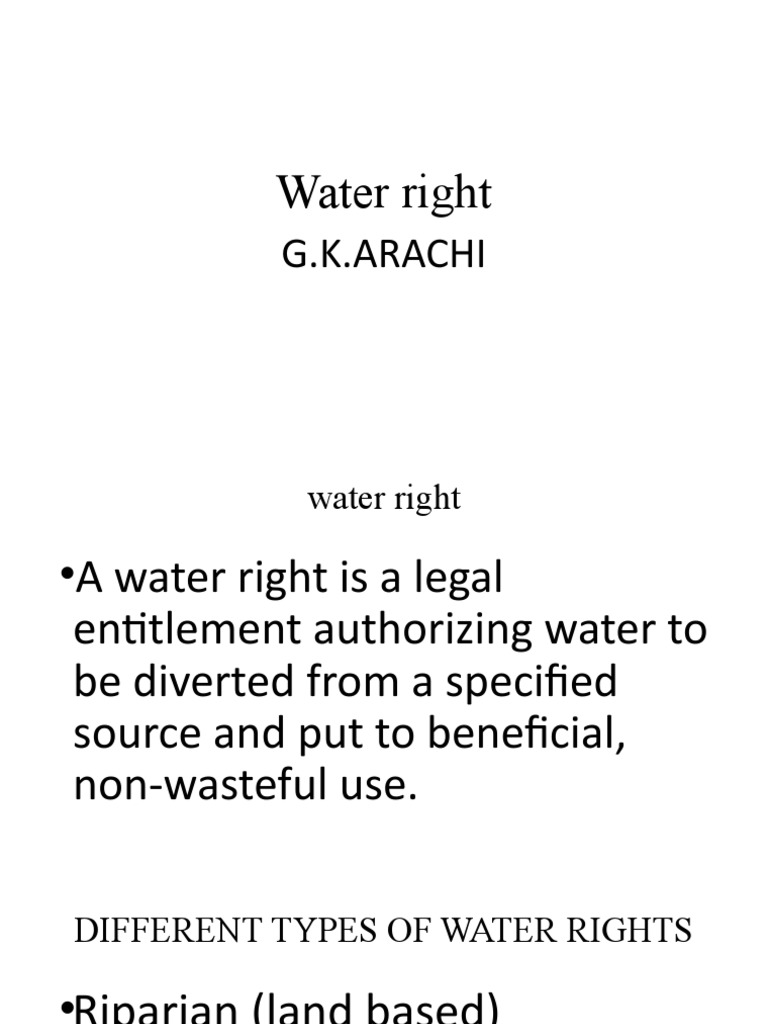 Water Right PDF Water Right Physical Geography