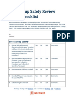 General PSSR Checklist