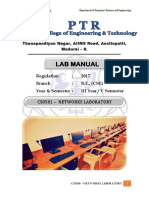 CS8581 - Computer Networks Lab (PTR@9119) Manual