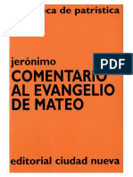 JERONIMO - Comentario Al Evangelio de Mateo