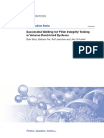 Application Note: Successful Wetting For Filter Integrity Testing in Volume-Restricted Systems