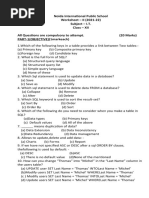 Class XII Worksheet II