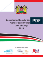 Consolidated Popular Version of GBV Laws of Kenya 2015