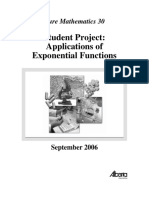 Student Project: Applications of Exponential Functions: Pure Mathematics 30