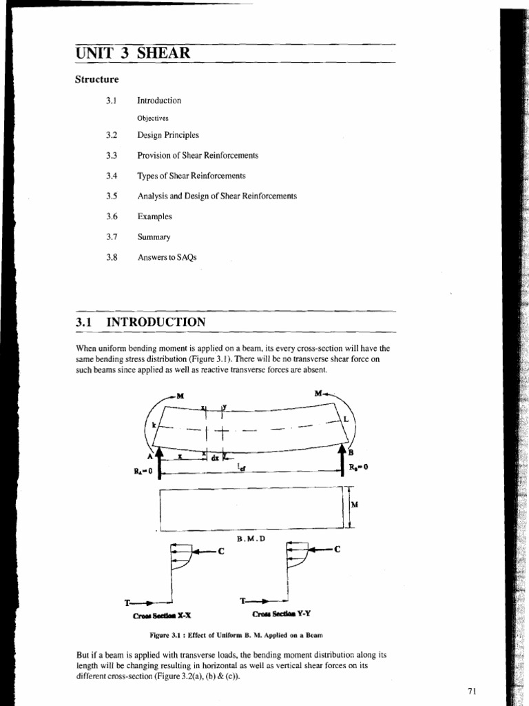 Unit 3 Shear | PDF | Bending | Beam (Structure)