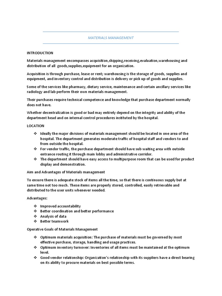 Effective Materials Management Strategies | PDF | Procurement | Inventory