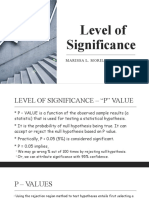 Level of Significance