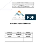 Programa de Proteccion Auditiva Antucoya 2018