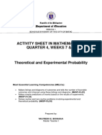 Activity Sheet in Mathematics 6 Quarter 4,: Weeks 7 & 8