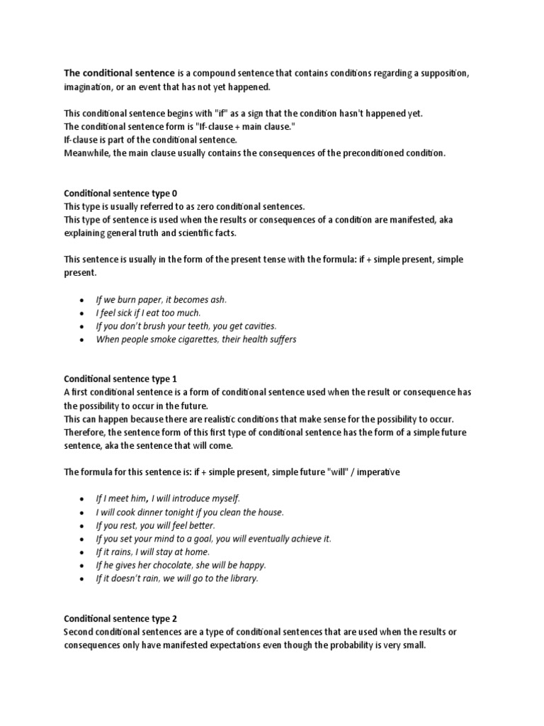Bing - Conditional Sentences | PDF | Syntax | Language Mechanics
