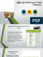 Effect of COVID-19 On Food Products:: by Daniel, Jay, Naraen and Edward