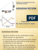 Agrarian Reform: Prepared By: Ms. Azelle Charese A. Agdon