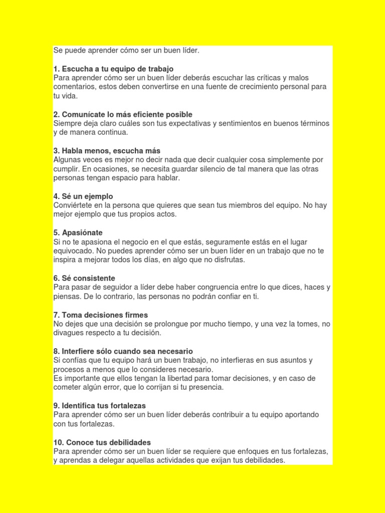 Claves para ser un buen líder | PDF | Las emociones | La naturaleza humana