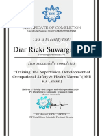 Diar Ricki Suwargi Putra: This Is To Certify That