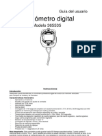 Manual de Usuario - Extech 365535 - Cronómetro Digital