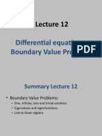 Boundary Value Problems and Eigenvalues