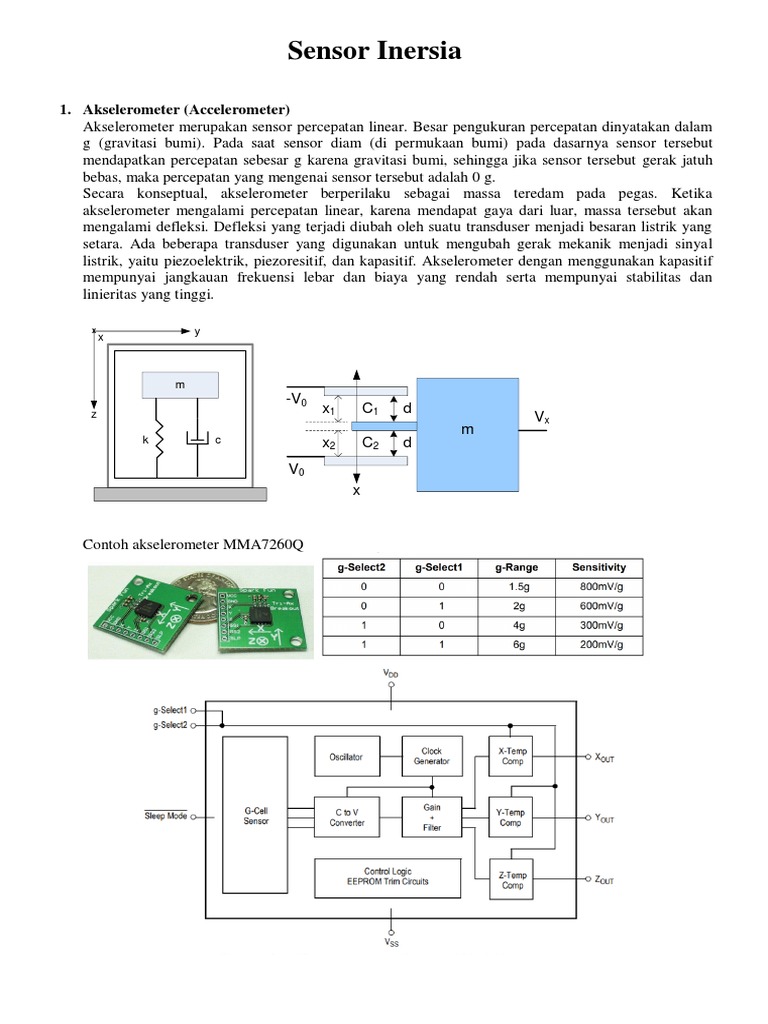 Sensor Akselerometer dan Inersia | PDF