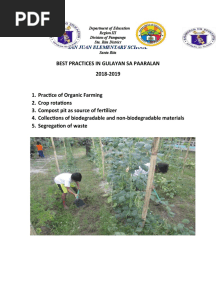 Best Practices in Gulayan Sa Paaralan 2018-2019: San Juan Elementary School