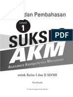 Kunci Sukses AKM Level 1 Klas1&2 SD