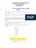 Descomposición de Números en Factores Primos