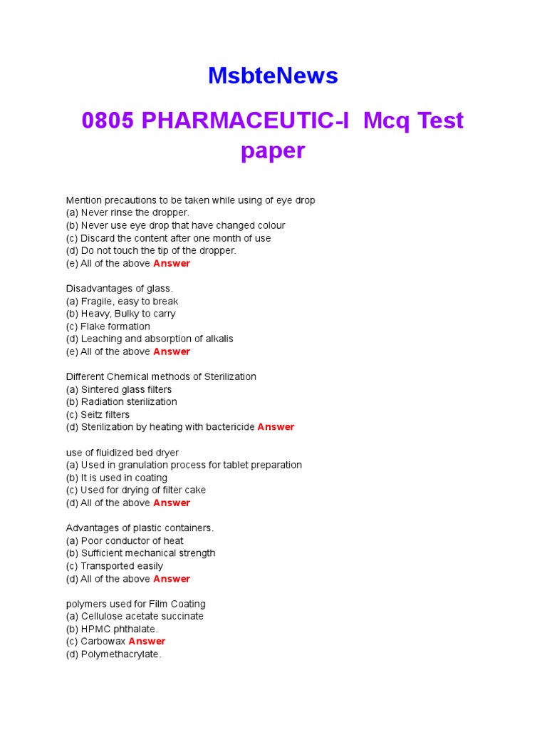 pharmaceutics 1 assignment pdf
