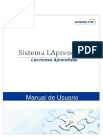 Manual Usuario Lecciones Aprendidas - Directic