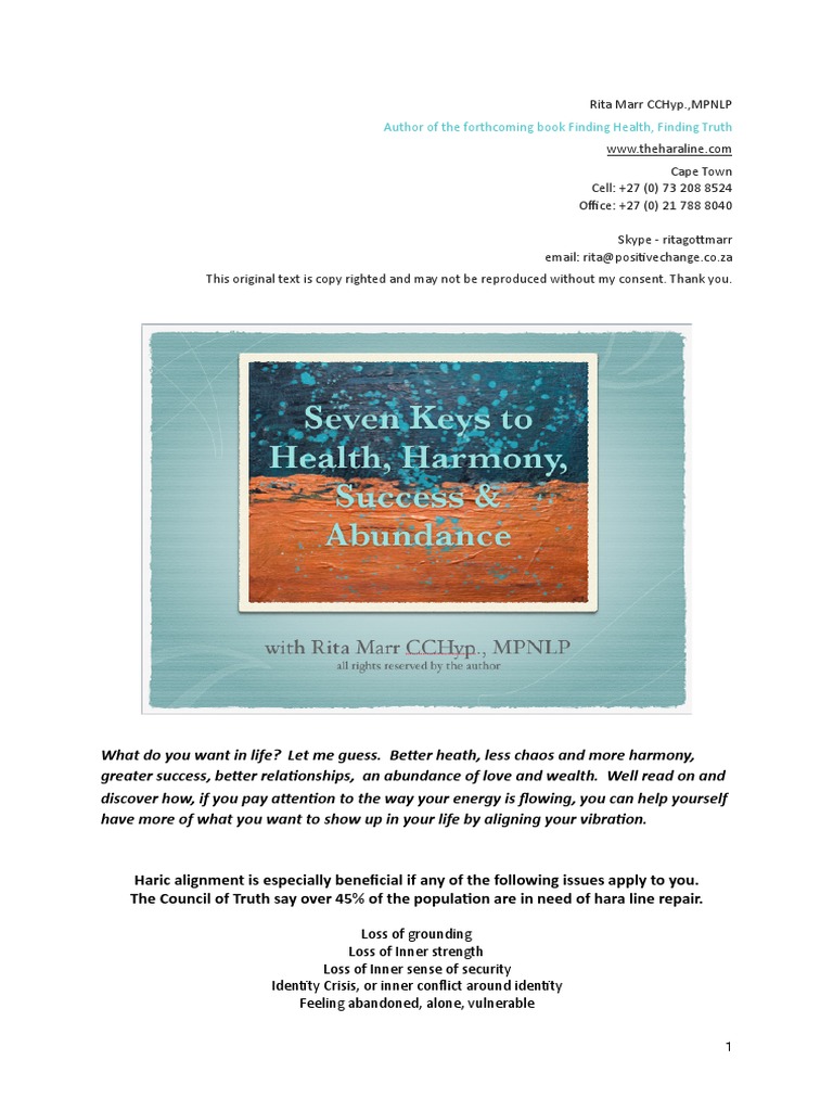 Hara Line Healing for Health & Success | PDF | Yin And Yang | Color