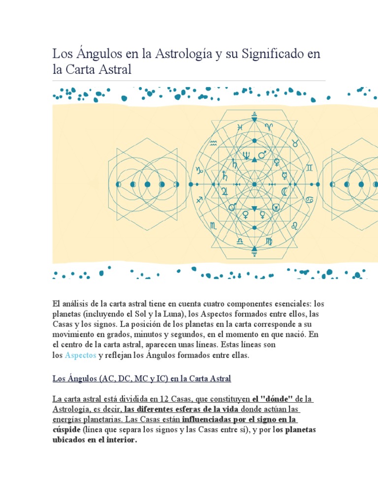 Significado de los Ángulos en la Carta Astral | PDF | Horóscopo ...