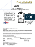 Quarter 1 - Module1: Various Arts Movements (Impressionism) : Most Essential Learning Competency