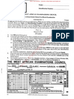 Waec Chemistry2 November 2000