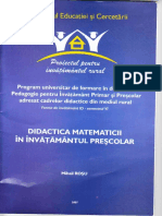 Didactica Matematicii in Invatamantul Prescolar