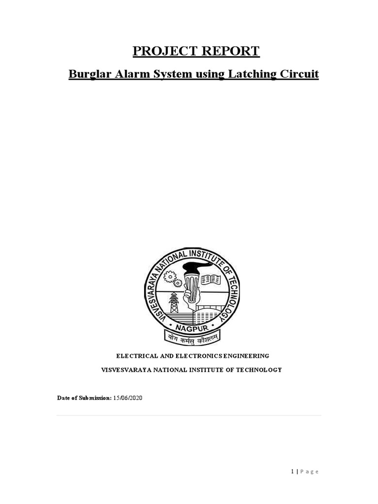 Burglar Alarm System with Latching Circuit | PDF | Electrical ...