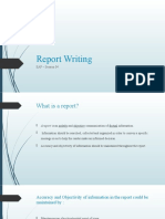 Session 09 - Report Writing