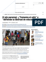 A Favor y en Contra Del Pin Parental Que Vox Ha Implantado en Murcia