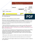 Organizational Behaviour Final Paper PDF