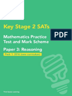 Key Stage 2 Sats: Mathematics Practice Test and Mark Scheme Paper 3: Reasoning