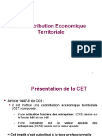 SLIDES Support de Cours - CONTRIBUTION ECONOMIQUE TERRITORIALE FRANCE