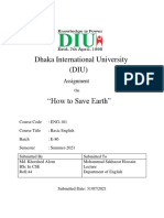 Assignment_How To Save Earth