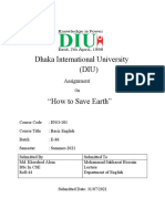 Assignment_How to Save Earth