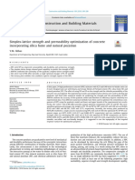 Simplex-Lattice Strength and Permeability Optimization of Concrete Incorporating Silica and Natural Pozzolan