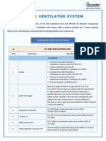 CV-200 Ventilator Technical Specifications