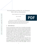 On Isomorphism Problem For Von Neumann Flows With One Discontinuity